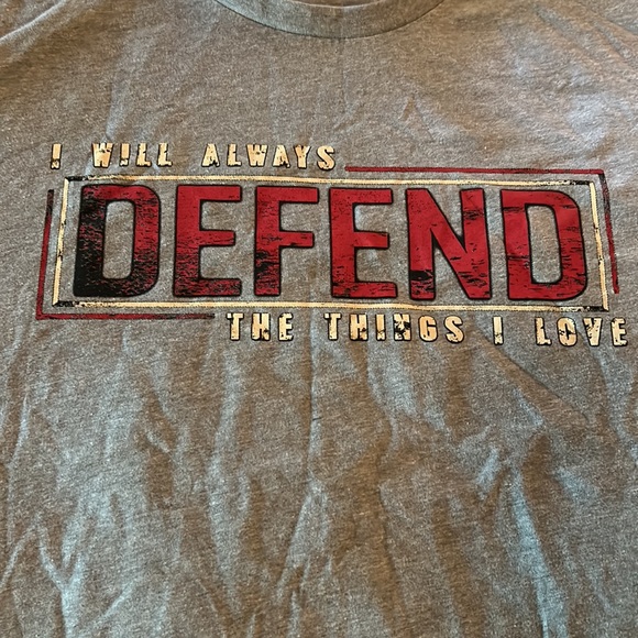 Til Valhalla Project Apparel Company (TVP), 4X Large, Grey, Tan & Red T-Shirt. - Picture 2 of 5
